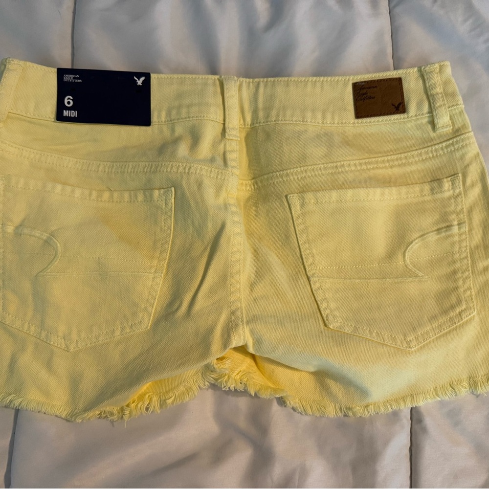 American Eagle Outfitters Women's Yellow Denim Shorts